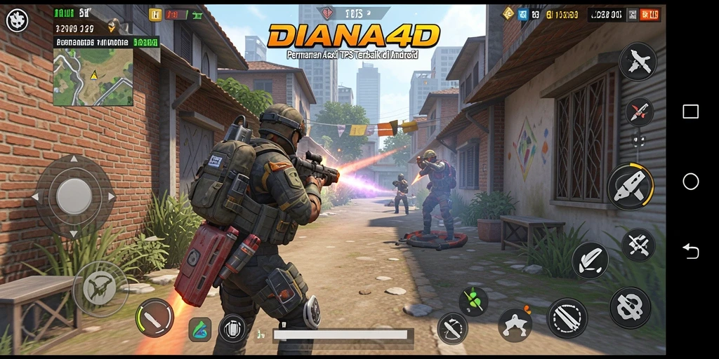 Gameplay intens dan mendebarkan dalam DIANA4D.