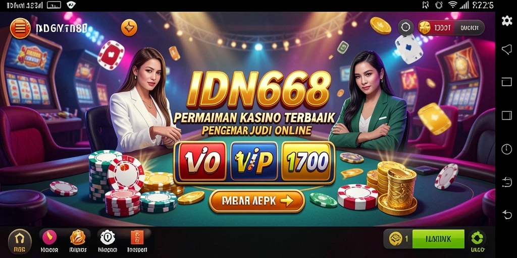 Tampilan gameplay menakjubkan dari IDN668 di aplikasi Kasino.