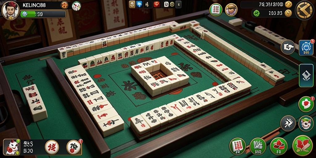 Tampilan gameplay KELINCI88 yang menarik dengan tantangan Mahjong.