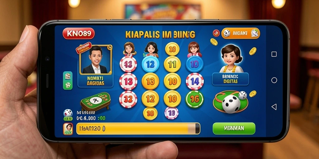 Screenshot utama KNO89 menampilkan gameplay Bingo yang seru.