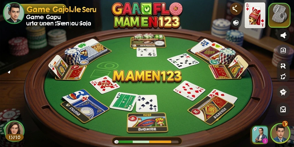 Tampilan gameplay MAMEN123 yang seru dan interaktif dalam permainan Gaple.