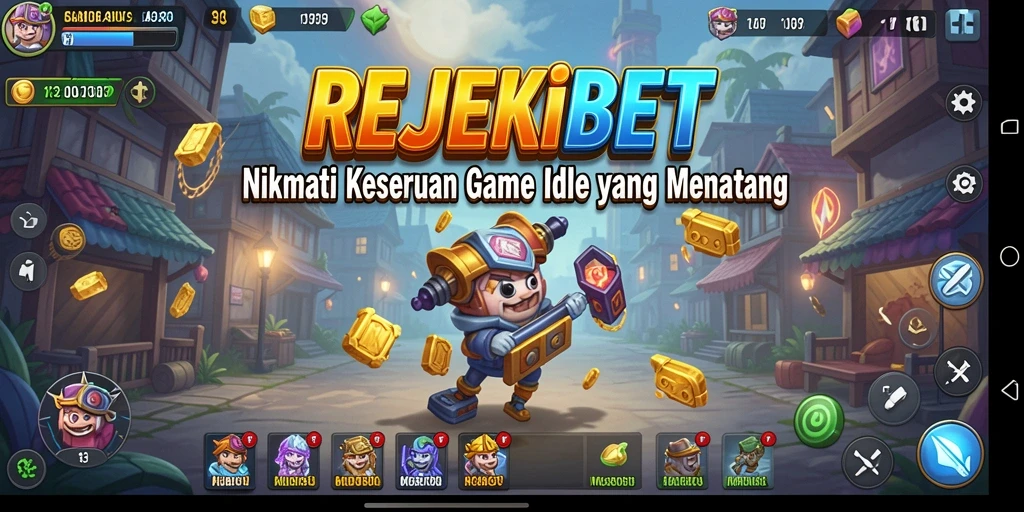Tampilan gameplay seru di REJEKIBET dengan elemen manajemen yang menarik.