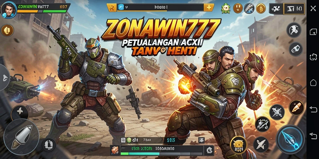 Tampilan gameplay ZONAWIN777 yang mendebarkan dan penuh aksi.